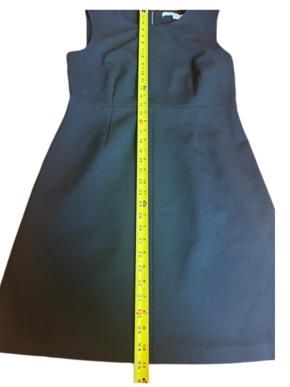 Diane von Furstenberg DVF Carrie Sheath Dress Black Size 10 EUC LBD - Picture 8 of 8